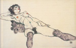 Reclining Female Nude with Spread Legs